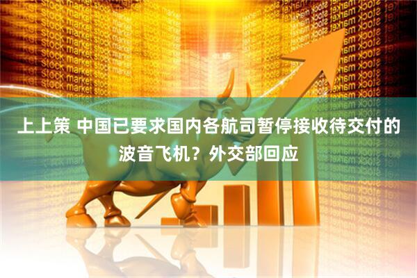 上上策 中国已要求国内各航司暂停接收待交付的波音飞机？外交部回应