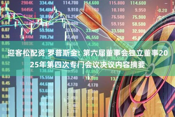 迎客松配资 罗普斯金: 第六届董事会独立董事2025年第四次专门会议决议内容摘要