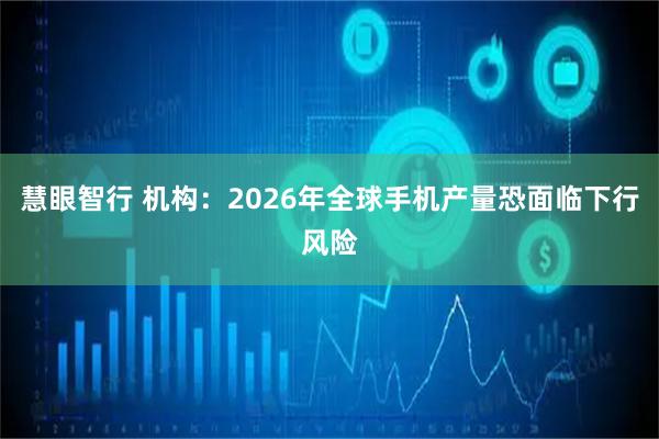 慧眼智行 机构：2026年全球手机产量恐面临下行风险